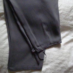 EILEEN FISHER Crepe Silk Spandex Gray Pant